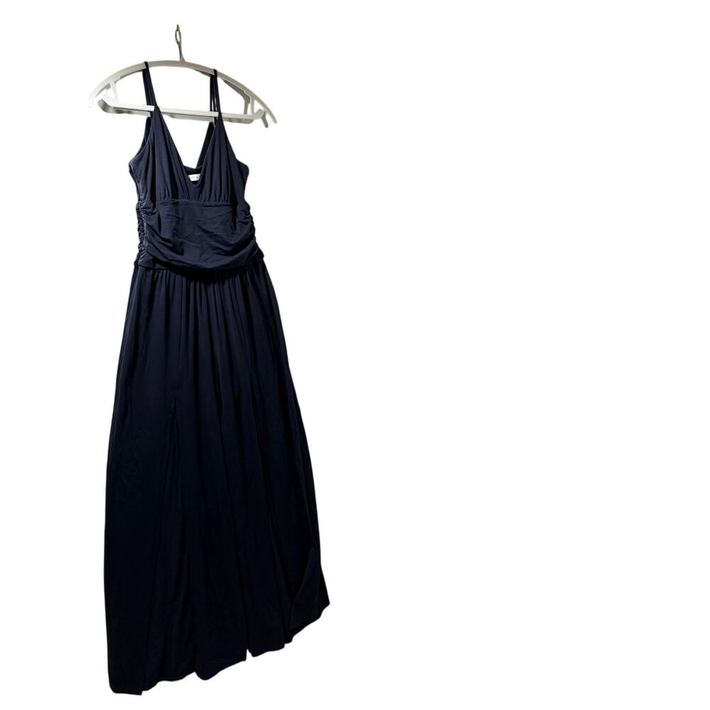 Susana Monaco Vista Navy Blue Wide Leg Jumpsuit M 8 10 EUC